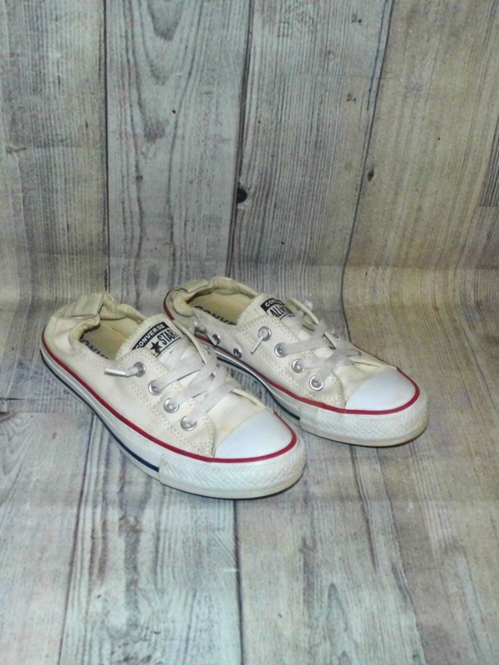 CONVERSE Chuck Taylor All Star Shoreline Off White Sneakers Womens Size 7